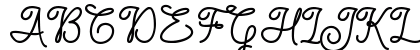 Dinila Script Regular Uppercase Preview