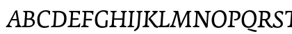 Fedra Serif A Book Italic Uppercase Preview