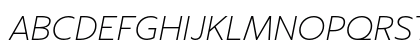 Captura Thin Italic Demo Uppercase Preview