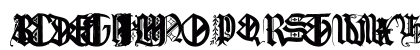 101! Gothic Alpha Regular Uppercase Preview