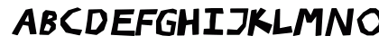 BullerBuPapercut Bold Italic Preview