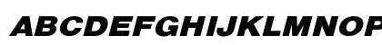 HelveticaExtObl-Heavy Regular Uppercase Preview