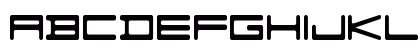 F-Zero GX Venue Font SemLt Regular Uppercase Preview