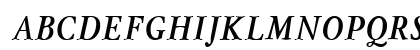 MyslNarrowC BoldItalic Uppercase Preview