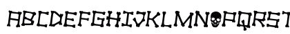 xBONES Rotated 2 Regular Uppercase Preview