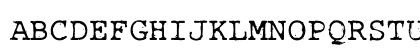 Rough_Typewriter Regular Uppercase Preview