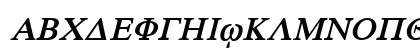 Standard Greek Bold Italic Uppercase Preview