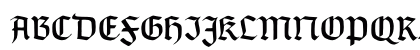 TypographerGotisch A Regular Uppercase Preview