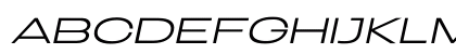 Mugio ExtLt Slant Regular Uppercase Preview