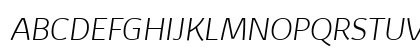 Kabrio ExtraLight Italic Uppercase Preview