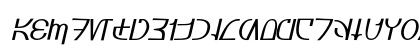 Aurebesh_Rodian Oblique Uppercase Preview