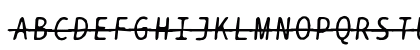BPtypewriteDamagedStrikethrough Italic Preview