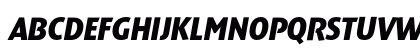 DendaNewCond BlackItalic Uppercase Preview