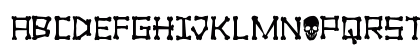 xBONES Rough Regular Uppercase Preview