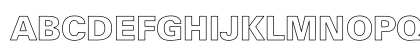 YUZurichK Hollow Regular Uppercase Preview
