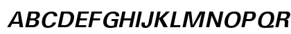 Unv Bold Italic Uppercase Preview
