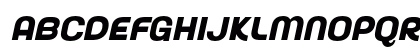 Akuina ExtBd Slant Regular Uppercase Preview