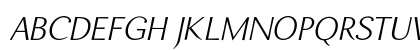 Enzia Light Italic Uppercase Preview
