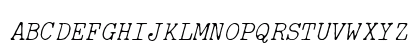 IBM Selectric Light Italic Uppercase Preview