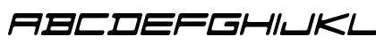 F-Zero GX Venue Font SemLtOb Italic Uppercase Preview