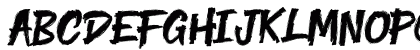 Yenoh Brush Regular Uppercase Preview