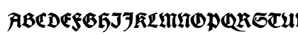 Fette deutsche Schrift UNZ1L Regular Uppercase Preview