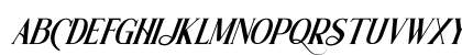 Wishleman Italic Regular Uppercase Preview