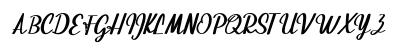 Beautiful Script script Uppercase Preview