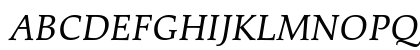 Palatino eText Italic Uppercase Preview