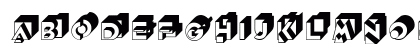 Knockout MF Initials Uppercase Preview