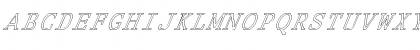 FZ DIGITAL 1 HOLLOW ITALIC Normal Font