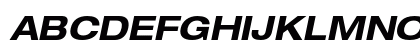 Helvetica Neue LT Pro 73 Bold Extended Oblique Preview