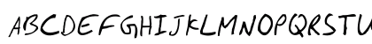 Barry Handwriting Regular Uppercase Preview