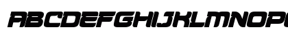 Aougtron slant Regular Uppercase Preview