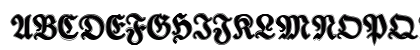 TypographerFraktur Contour Regular Uppercase Preview