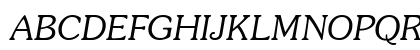 SueVermeer4 LightItalicSH Uppercase Preview