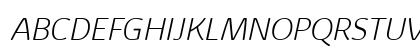Kabrio Abarth ExtraLight Italic Uppercase Preview