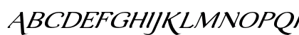 Aurelis ADF Script No2 Std Ext Italic Uppercase Preview