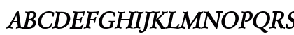 Garrick BoldItalic Uppercase Preview