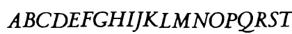 Hultog Italic Uppercase Preview