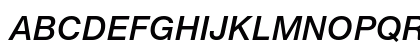 Helvetica Neue ET Pro 66 Medium Italic Uppercase Preview