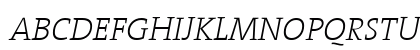 TheSerif ExtraLight Italic Uppercase Preview