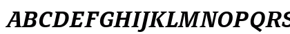 PageSerifTF-DemiBoldItalic Regular Uppercase Preview