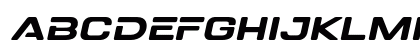 DOVENS Med Slant Regular Uppercase Preview