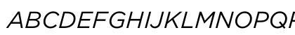 Gotham Italic Uppercase Preview
