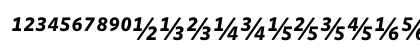 WhitneyNumeric SemiboldItalic Uppercase Preview