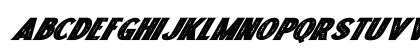 Freakland Italic Regular Uppercase Preview