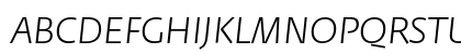 Fedra Sans Light Italic Uppercase Preview