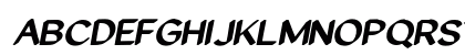 Likkle Expanded Oblique Regular Uppercase Preview