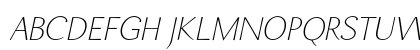Enzia Thin Italic Uppercase Preview